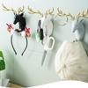 Wall-Mounted Deer Antler Decoration Hook Animal Hat Key Hanger New Deer Head Hanging Hook