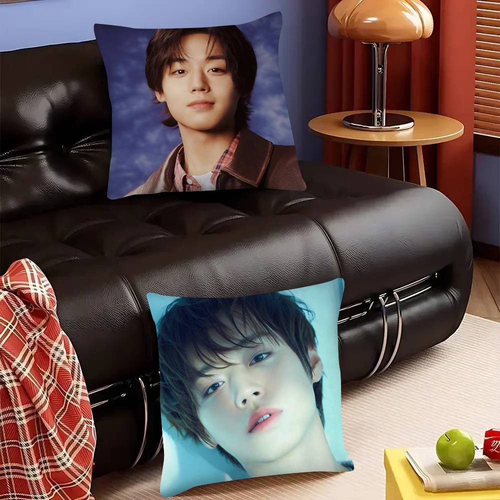 Park Jihoon K-pop Kissenbezug Mode Quadratischer Kissenbezug Schlafzimmer Sofa Raum Ins Dekoration Freizeit