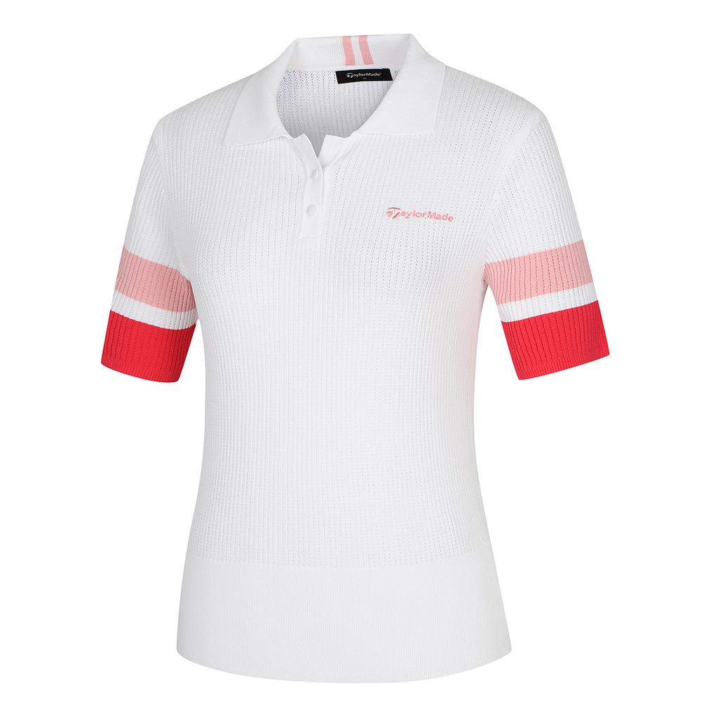 TAYLORMADE APPAREL Women'S Color Block Collared Short Sleeve Knit T8031So6122-100