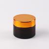 Amber & Brown Glass Cosmetic Jars - 50g, 100g, 30g (Travel Container for Face Cream & Ointment)