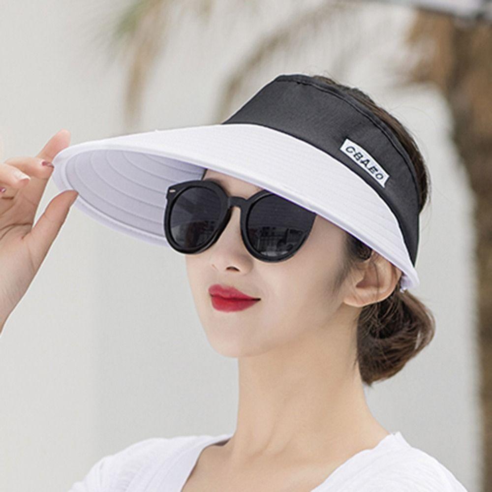 Foldable For Women Sunscreen UV Protection Travel Sun Hat Empty Top Hat Women Cap Korean Style Hat