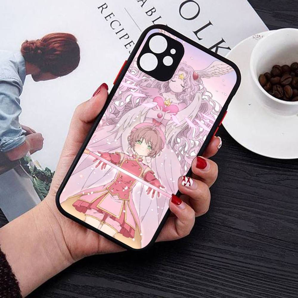 Cartoon CardCaptor Sakura Phone Case For IPhone 14 11 12 13 Mini Pro Max 8 7 Plus X XR XS MAX Translucent Matte Cover