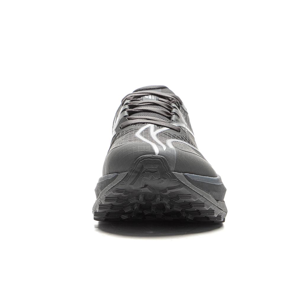 Li Ning De Lu Cushioning Slip Resistant Abrasion Resistant Rebound Low top Casual Running Shoes Men's Coal Smoke Gray ARNV009-34