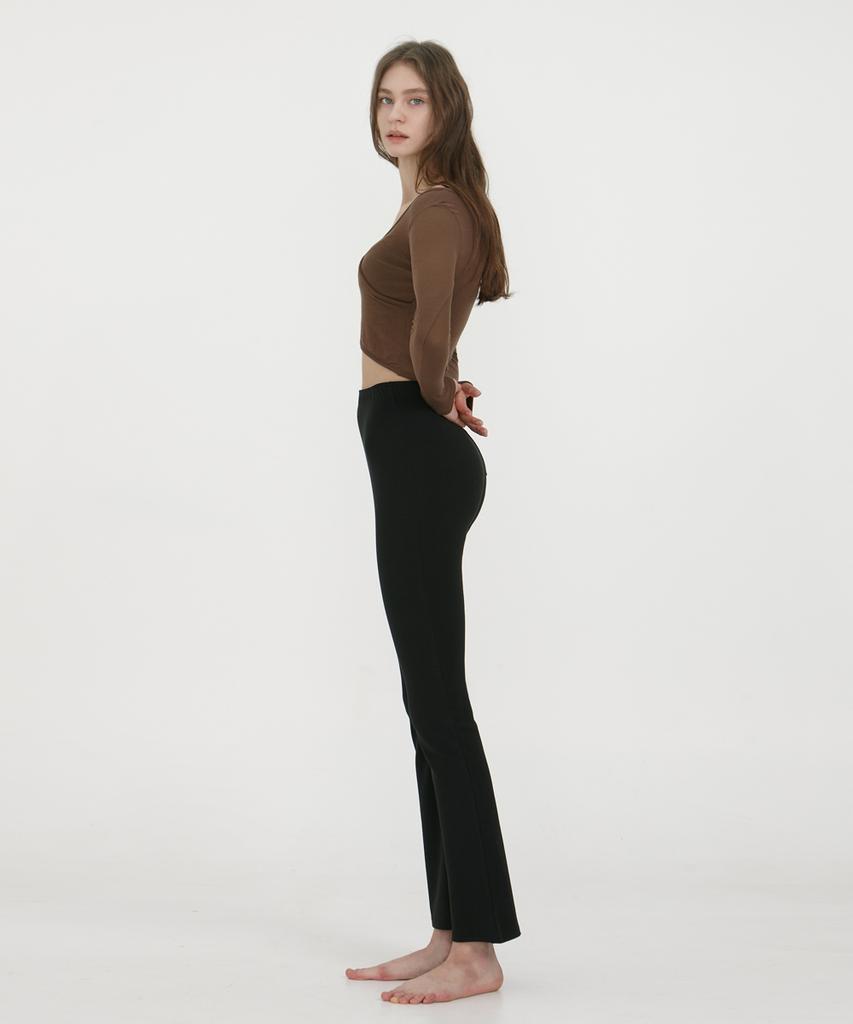 Debiweeo Comfortable Bootcut Pants Devi-B0060-Black