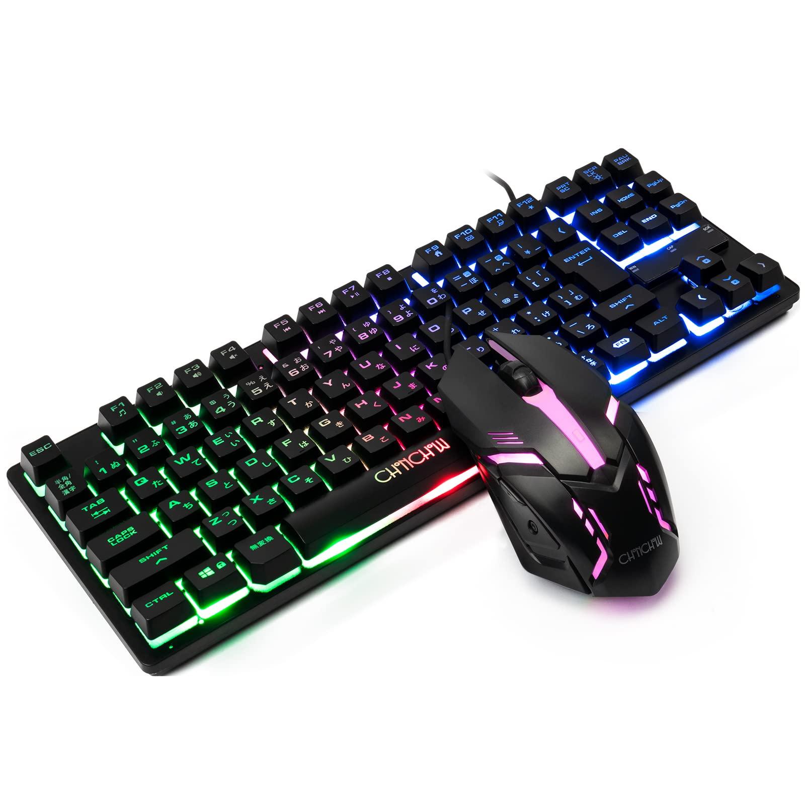 

CHONCHOW Gaming Keyboard, Japanese Layout, Illuminated, APEX Switch Compatible, PS4PS5 Compatible, Amazon Keyboard, 87 Keys, Japanese Layout, USB