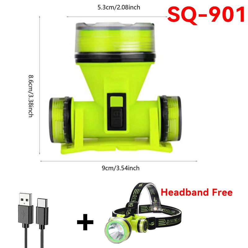 

SQ-901 Фонарик для дайвинга Перезаряжаемый Мощный Светодиодный Фонарик IPX8 Водонепроницаемый Подводный Светильник Ночью Подводный