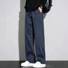 Autumn new four-season large-size army green imitation cow loose straight casual pants men's very light PANTS