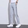 Men's Summer Casual Pants Thin Straight Color Matching Personalized Trend Ice Pants
