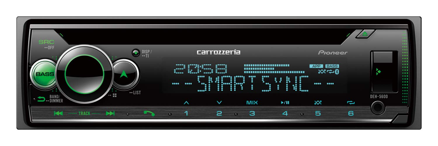 

Pioneer Car Audio System with 1D and DSP Carrozzeria DEH-5600 CD, Bluetooth, USB, iPod, iPhone, AUX, support,