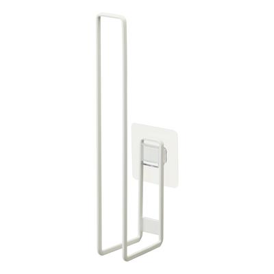 Yamazaki Turm Filmhaken Toilettenpapierhalter, Weiß, Maße: Ca.. 3,7 cm B x 7,3 cm T x 25 cm H (ohne Filmhaken), Leicht zugängliches Toilettenpapier