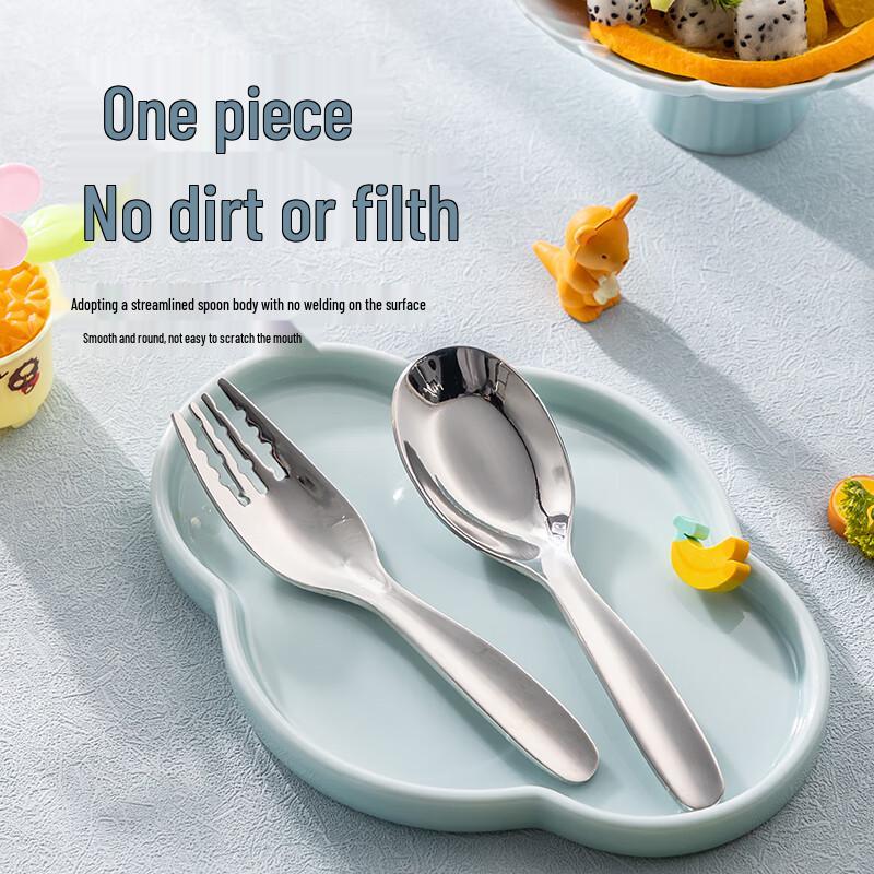 316L Stainless Steel Kids Fork and Spoon Set