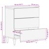 Nightstand Multicolor 50 x 33 x 60 cm Solid Mango Wood