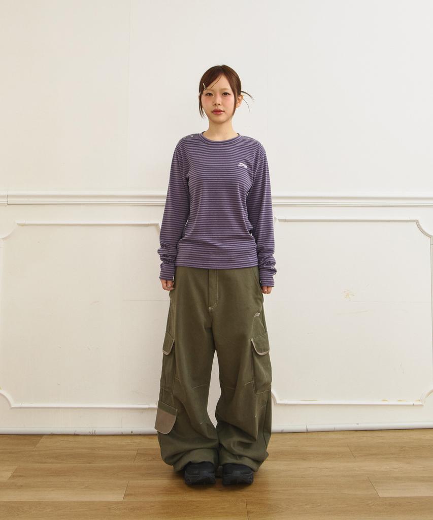 Tansanmageunesyum Juyoung X Tansan Wide Ringer Cargo Pants (Khaki)