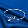 Bracelet Ouvert Délicat en Argent Sterling 925 de Luxe pour Femme Mode Fête Mariage Accessoires de Bijoux