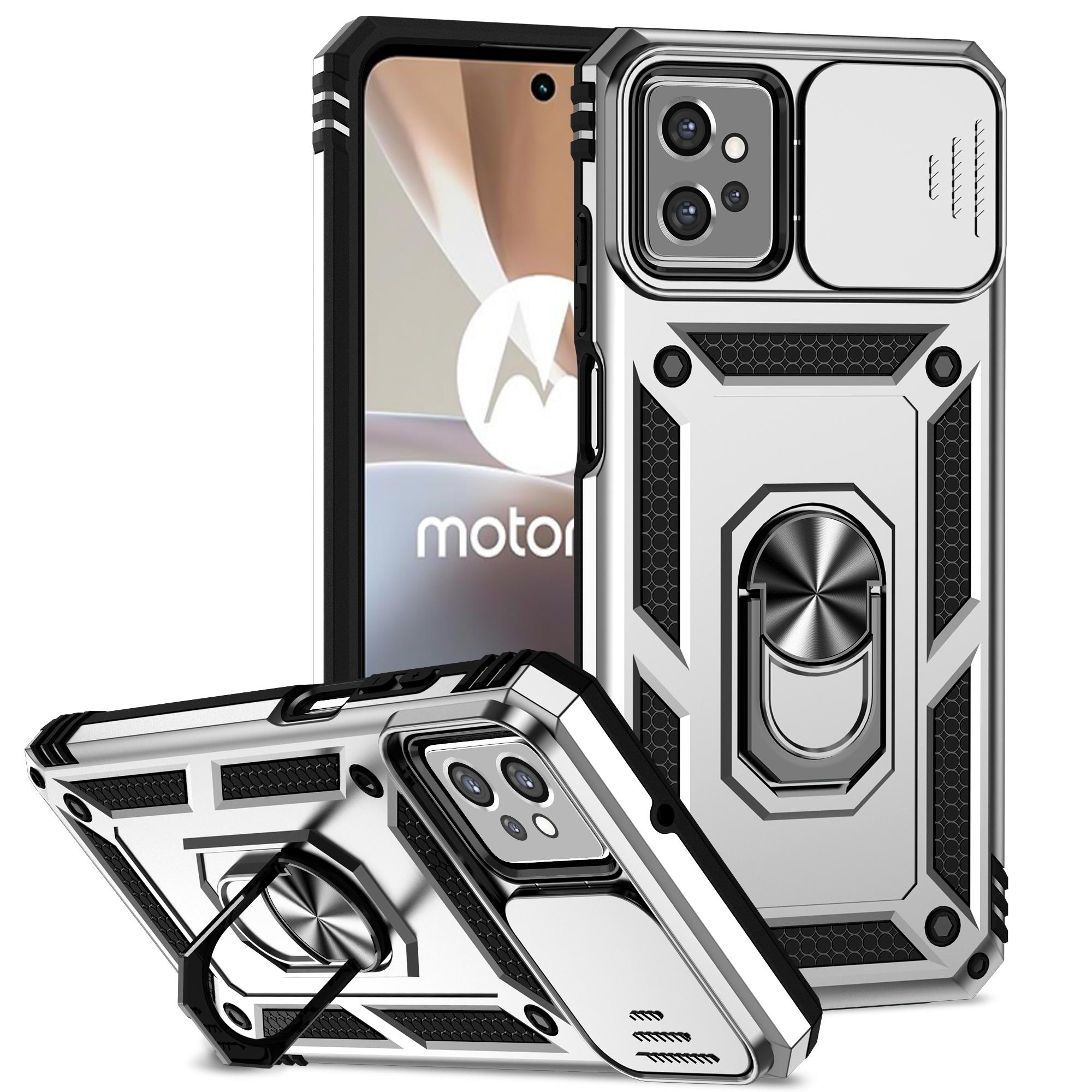 

Luxury Armor Case for Moto G31 G32 G52 G62 G82 G Stylus Edge Power Play 5G 2024 2025 Ring Holder Slide Lens Stand Phone Cover Motorola Edge (2025)