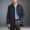 Spring and Autumn Solid Color European and American Long-sleeved Trench Coat Men's Lapel Slim-fitting Single-breasted Casual Jacket