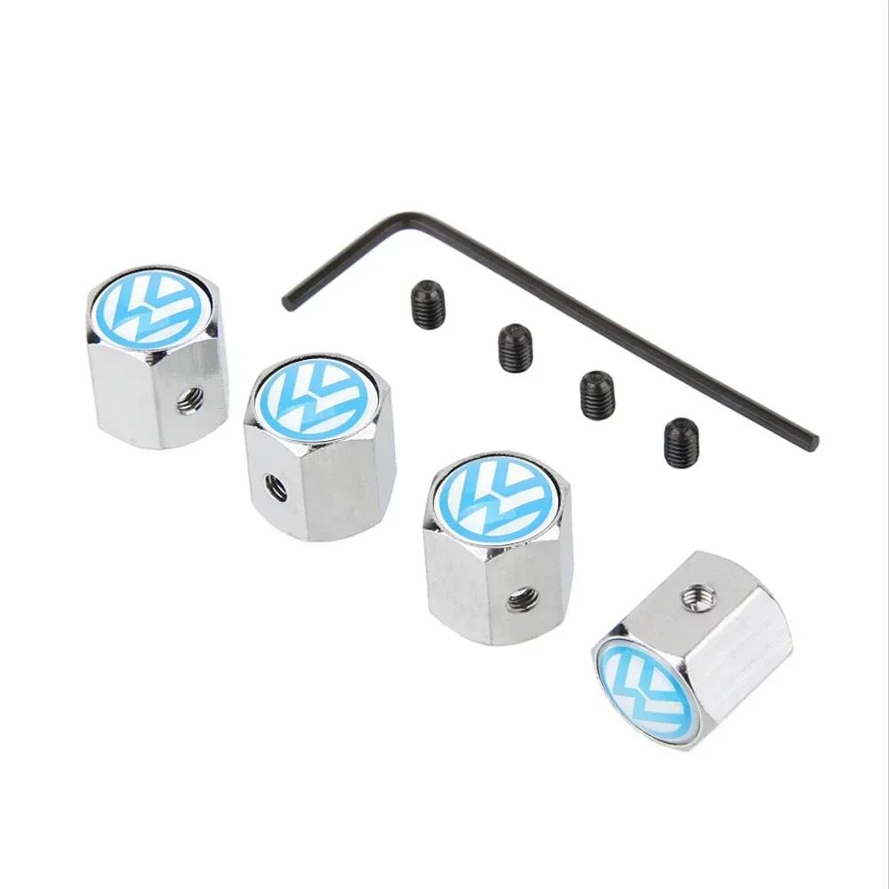 Für VW Neu 4 Stück Diebstahlschutz Auto Rad Reifen Ventilkappen Für Volkswagen Rline GTI Passat Santana Touareg Tiguan Bora Jetta Käfer Sc