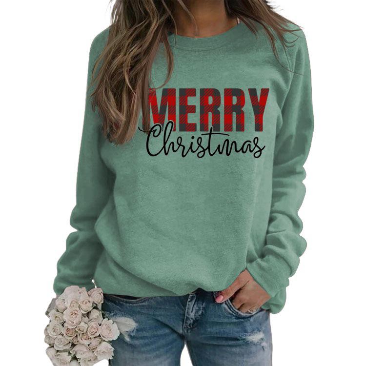 Merry Christmas European & American Fashion Long Sleeve Women's Hoodie