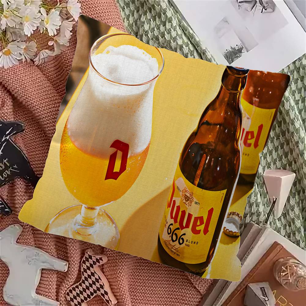 Duvel Bier Kissenbezug Polyester Sofakissen Dekorative Wurfkissen Heimdekoration Kissenhülle