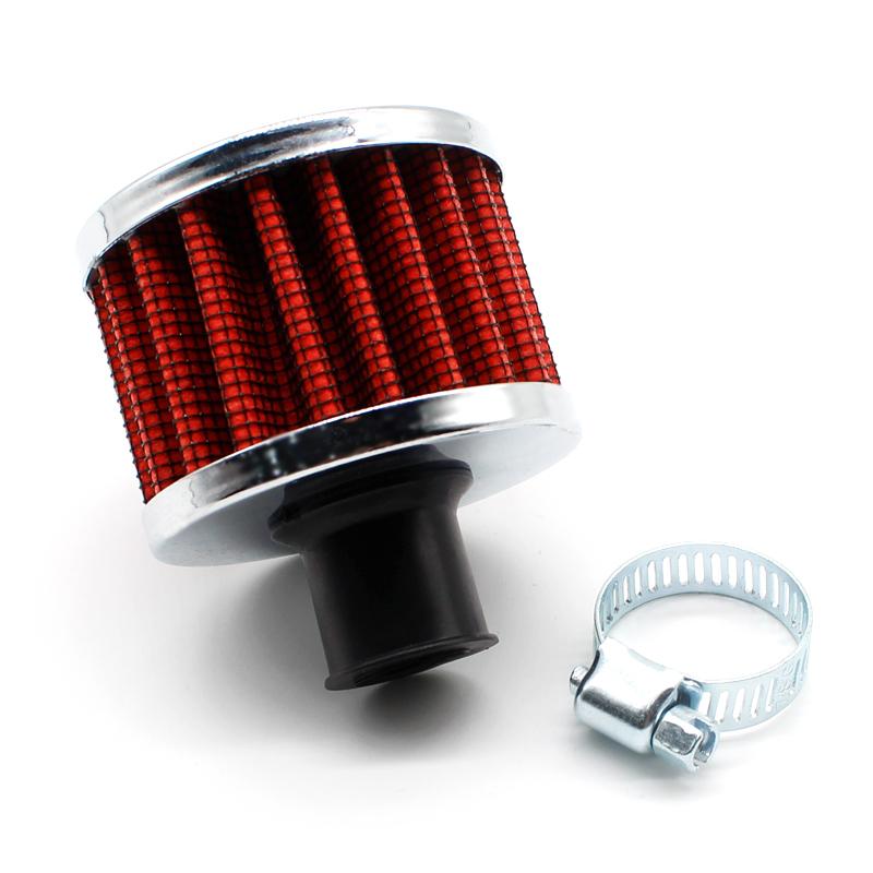 

DEFT 12mm Air Filters Universal Red High Flow Racing Small Motorcycle Turbo Cold Air Intake Filter Turbo Vent Crankcase Breather