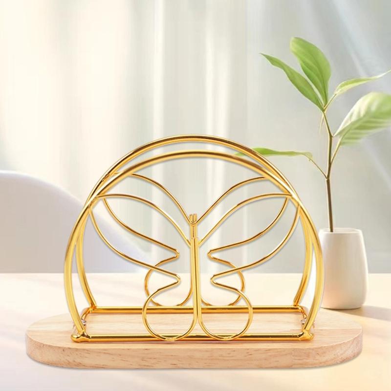 Hotel Grade Iron Tissue Stand Paper Dispenser With Artistic Flower Designs Perfect For Enhancing Public Spaces