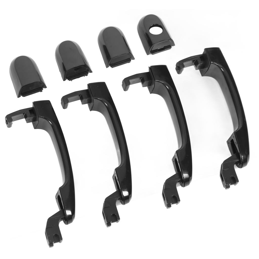 Exterior Door Handle with Cap 826511F010 Black ABS Replacement for Kia Sportage 2005‑2010