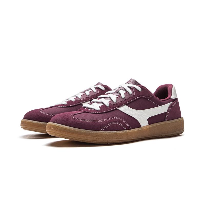 New LiNing Yunchuan 2 Slip Resistant, Abrasion Resistant, Lightweight Low Top German Army Trainers Men's Dark Red Purple AGCV337-6