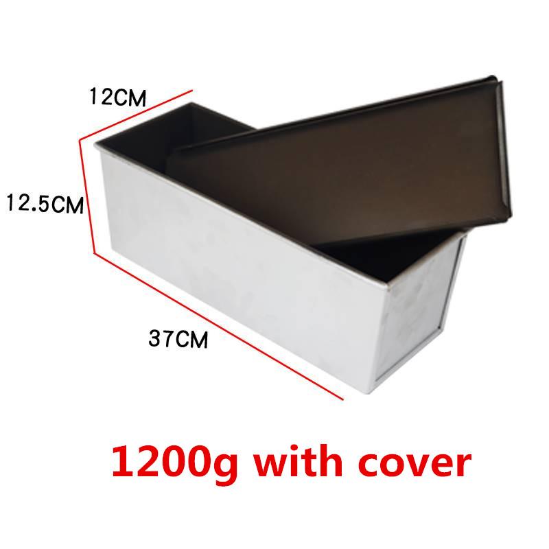 Black Non-Stick Bread Loaf Meatloaf Pan Box With Lid Iron Toast Mold Kitchen Bakeware Bread Loaf Pate Toast Cakes Baking