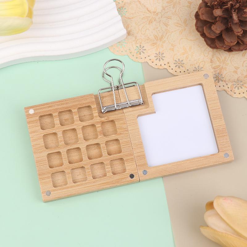 Mini Pocket Watercolor Palette 8/15 Compartment Portable Artist Paint Tray With Clip For Outdoor Sketch Painting
