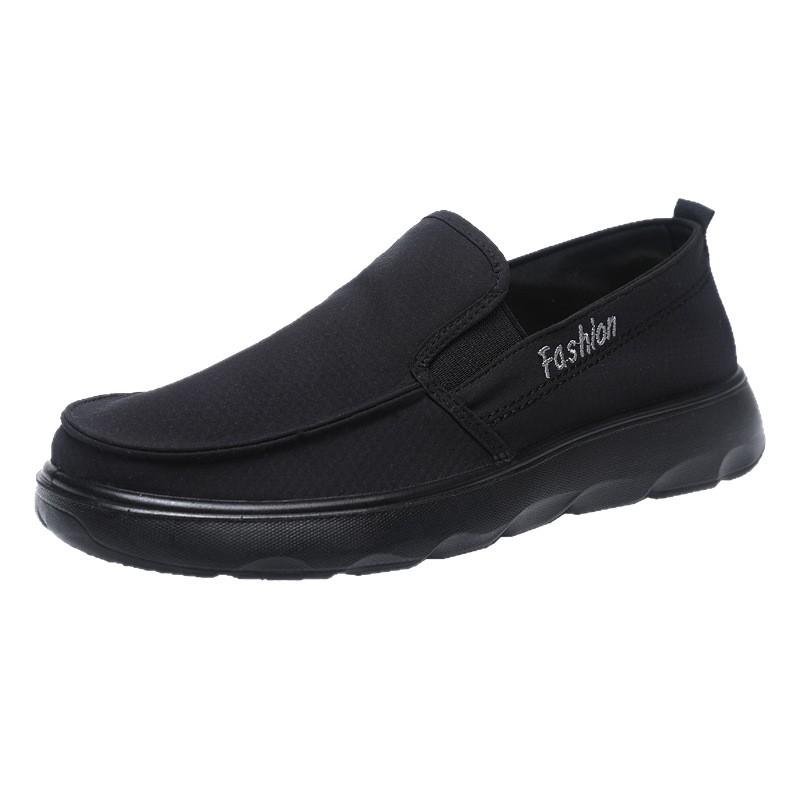 Ice silk breathable cloth shoes men's soft soles lightweight middle-aged and elderly casual walking shoes dad shoes summer one-pedal men's shoes
