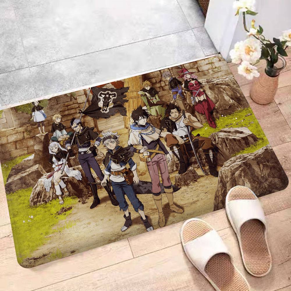 Anime Black Clover Kitchen Mat Kids Room Bedroom Decoration Balcony Anti-Slip Doormat Living Room Alfombra