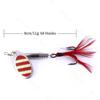 5pcs 8CM 11G Rotating Sequin Micro Lure Bait Red Sequin Fishing Bait for Freshwater Bass And Pike