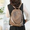 Women's Soft Leather Large Capacity Backpack Multi-Function Shoulder Bag