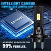 2 bombillas LED para faros delanteros H4 H7 de 20000 lúmenes 1:1 Mini Lámpara LED Canbus H11 H8 9005 HB3 9006 HB4 Faro delantero de coche sin ventilador Luz DRL Faros antiniebla automáticos 12V 6500K Blanco
