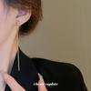 Silver Needle Metal Design Knot Tassel Earrings Light Luxury Personality Earrings New Metal Premium Earrings