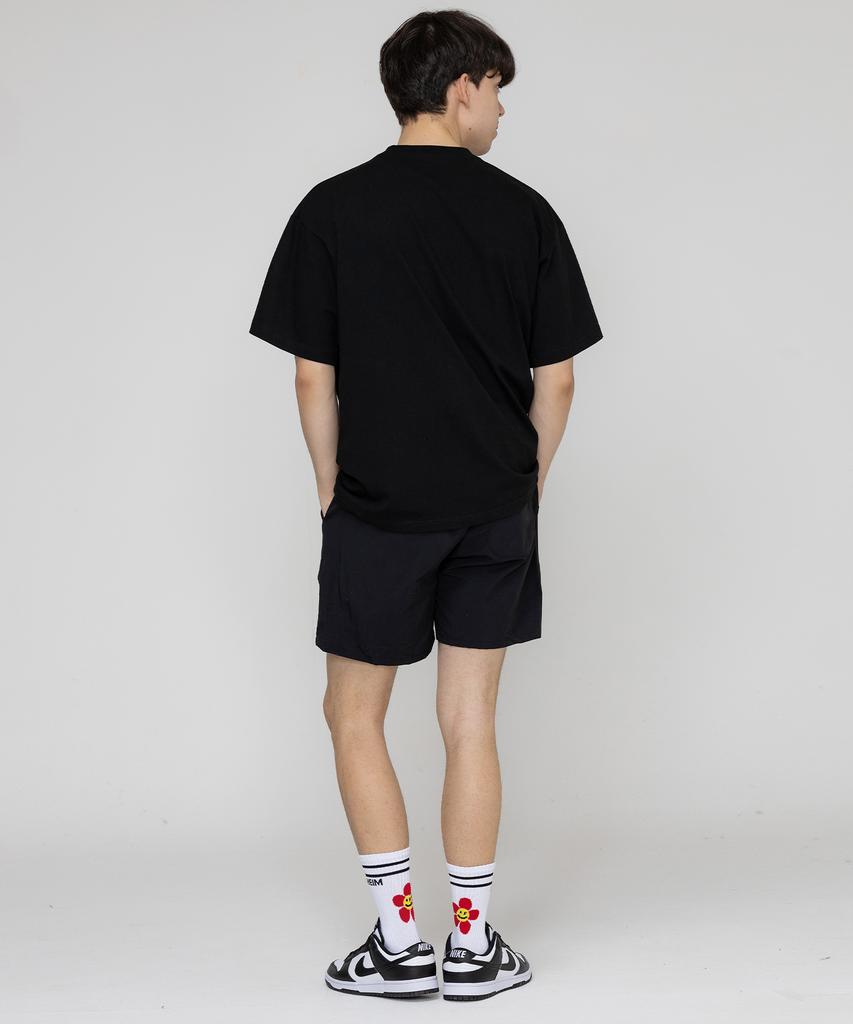 GRAVER [Unisex] Red Flower Smile Logo Socks 1 Pack_White