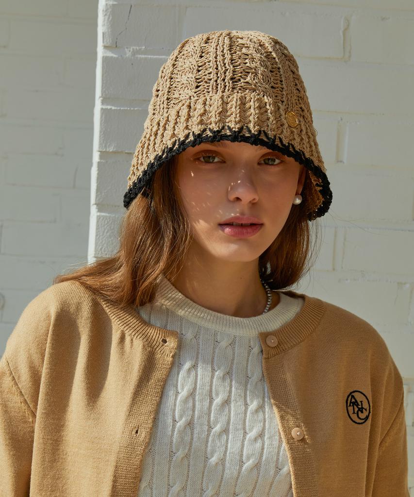 ANOETIC Anc New Twisted Bucket Hat_Beige