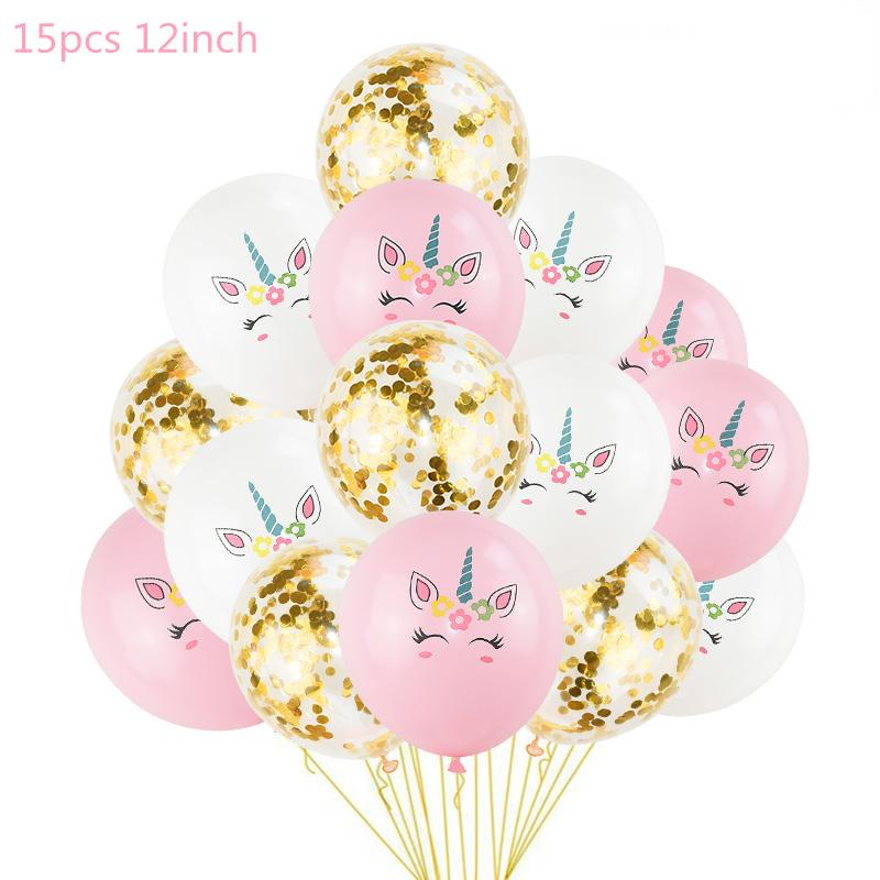1 Set Einhorn Partyballons Geburtstagsballon Einhorn Dekoration Latex Konfetti Ballon Geburtstagsfeier Dekoration Ballons Kinder