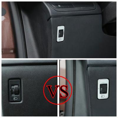 ABS Car Lights Chrome Adjust Switch Sticker Headlight Adjust Switch Decoration Trim for Peugeot 208 2008 3008 2014-2018