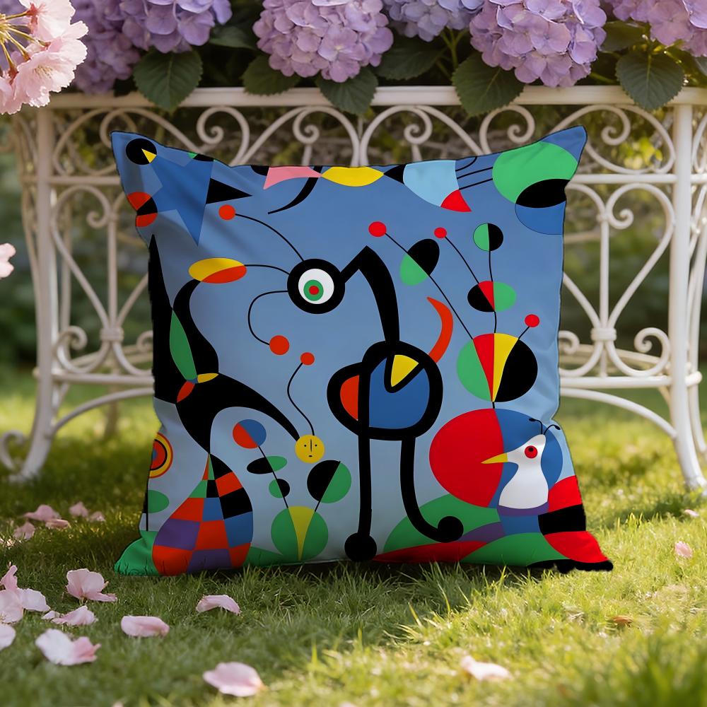 J-Joan M-Miros Art Cushion Cover Home & Car Dual-Scene Pillow Cover: Reversible for Premium Comfort