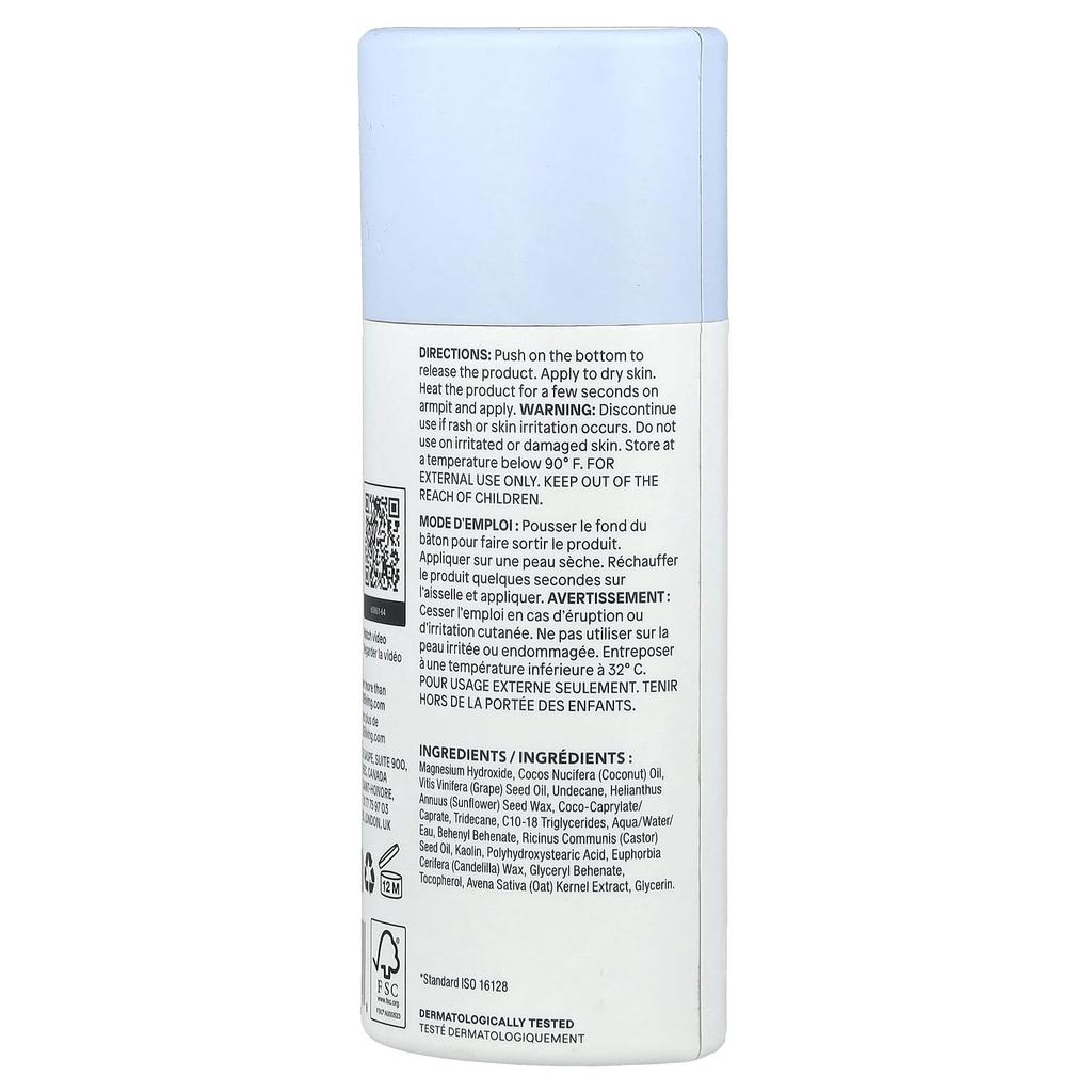 Oatmeal Sensitive Natural, Deodorant, Unscented, 85G(3Oz)