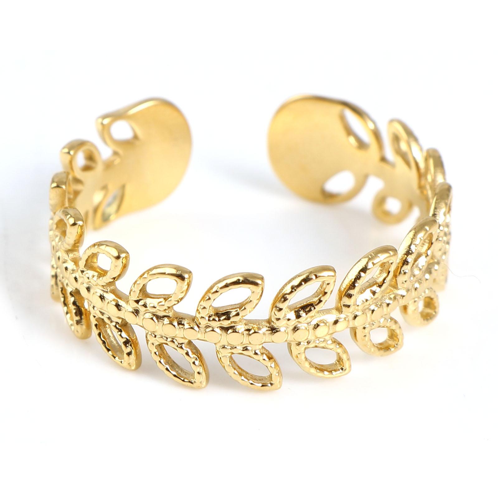 

Fashion Stainless Steel Open Rings For Men Women Jewelry Classic Gold Color Link Chain Adjustable Ring Gift (US size 8.5) 18.5mm 8.5&Silver color