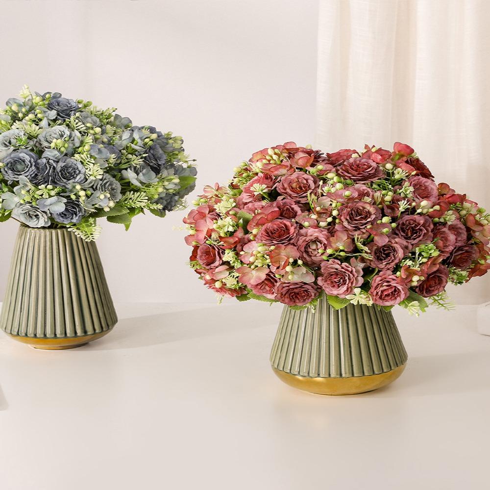 Lafite Peony Rose Hydrangea Simulated Flower Artificial Silk Flowers Fake Flowers Wedding Bouquet