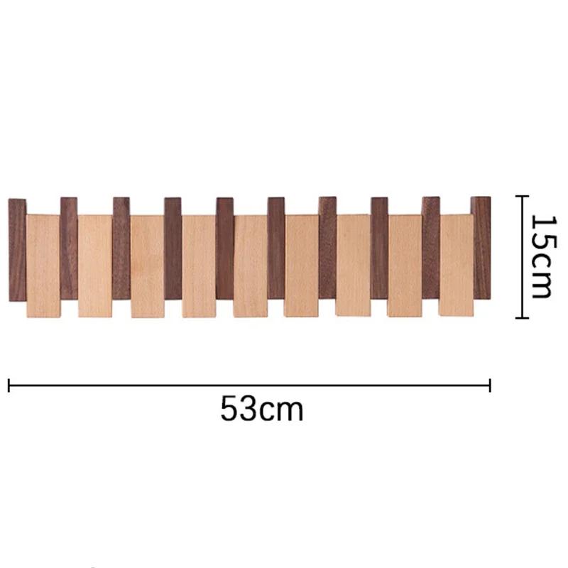 Beech Wooden Clothes Hangers Wall Mounted Organizer Clothes Hangers Piano Cap Hat Hanging Organizers Multipurpose Clothing Rack