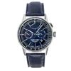 Aviation Leather Strap Blue Dial Automatic 23623 Men's Watch