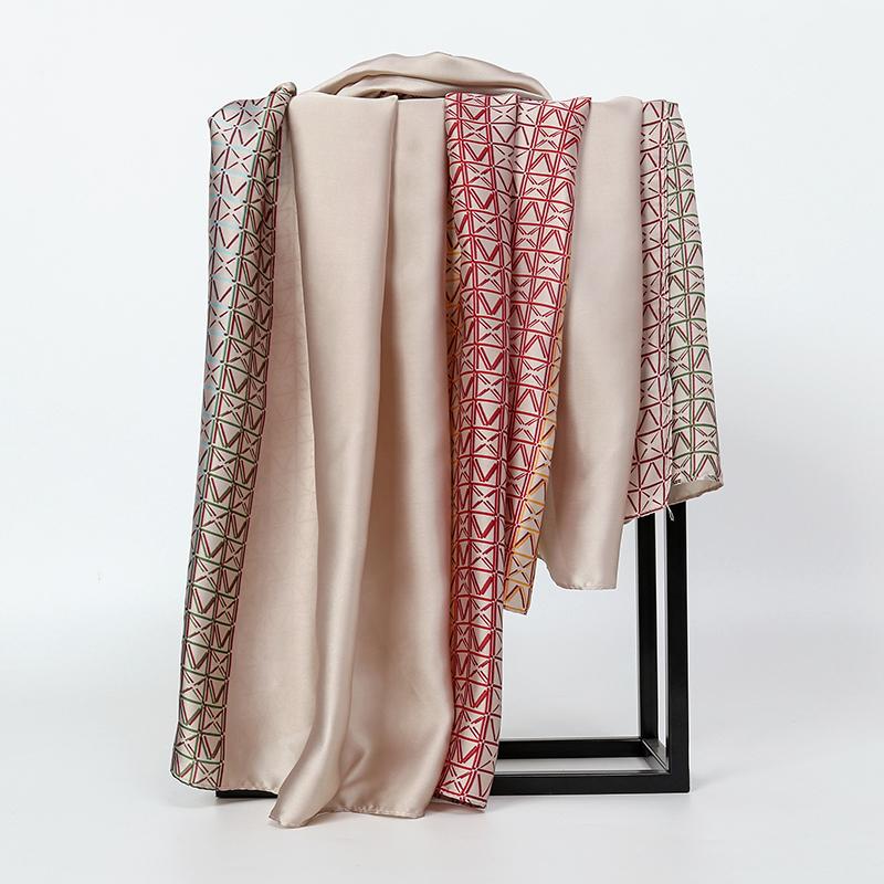 Luxurious fashion design printed silk scarf for women 180x90 cm large size shawl scarf womens headband scarf square scarf