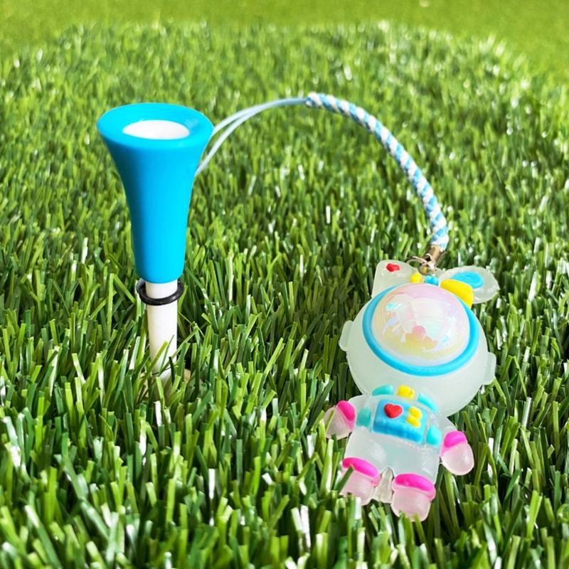 Golf Tees Flashing Light Cartoon Golf Rubber Tees Novelty Rabbits Shape Tees for Enhances Durability