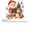 Removable Cartoon Wall Murals Cute Santa Snowman Christmas Decals, PVC Stickers with Party Room Decor Elf Gift Elements, Festive for Toilet