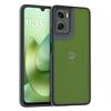 For Motorola Moto G06 Case For Motorola Moto G06 TPU Case Anti-Shockproof TPU Transparent Black Frame Case For Motorola Moto G06