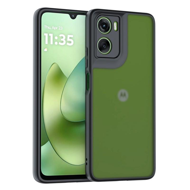 For Motorola Moto G06 Case For Motorola Moto G06 TPU Case Anti-Shockproof TPU Transparent Black Frame Case For Motorola Moto G06